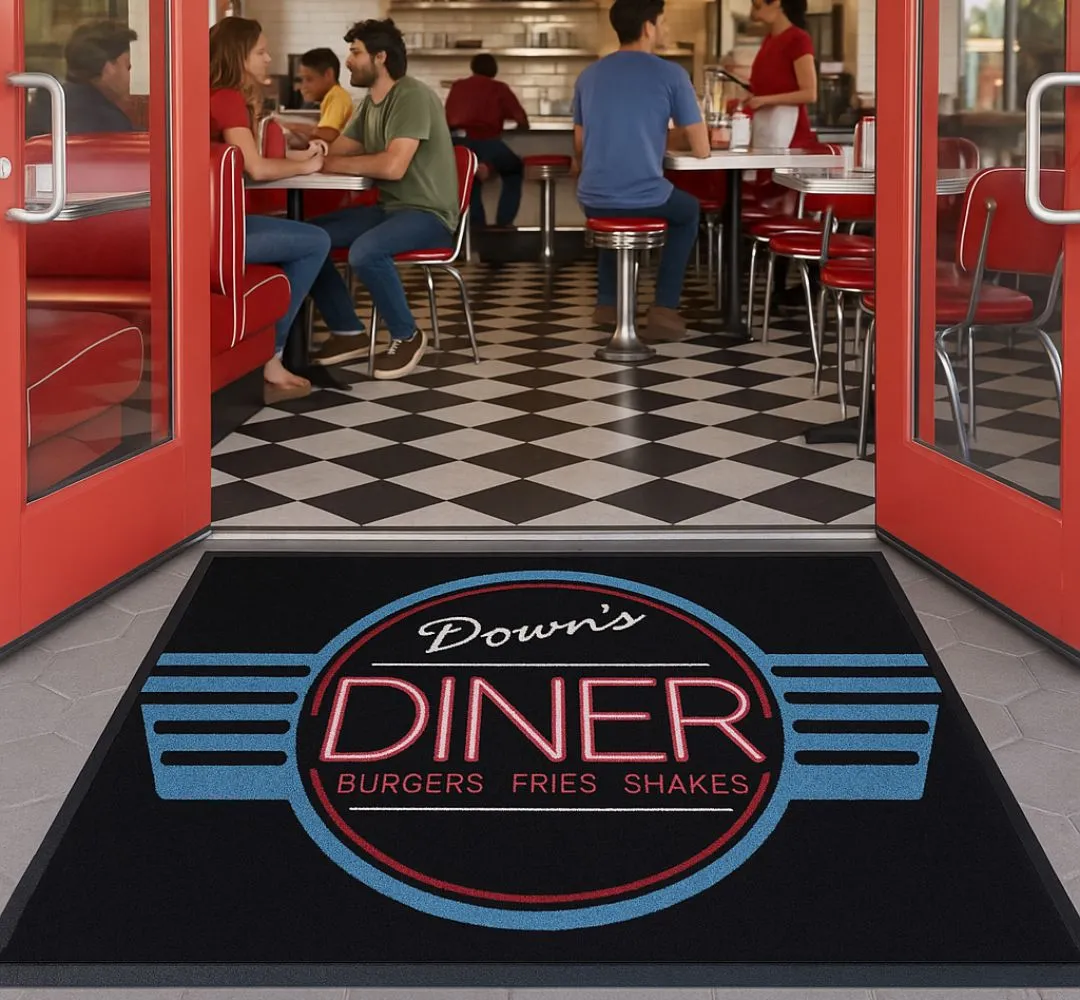 Traditional-Classic-logo-mats-in-use-