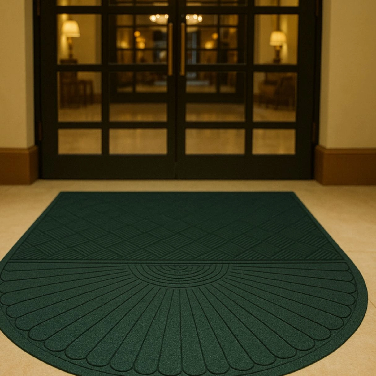 waterguard-one-end-round-mat-in-use